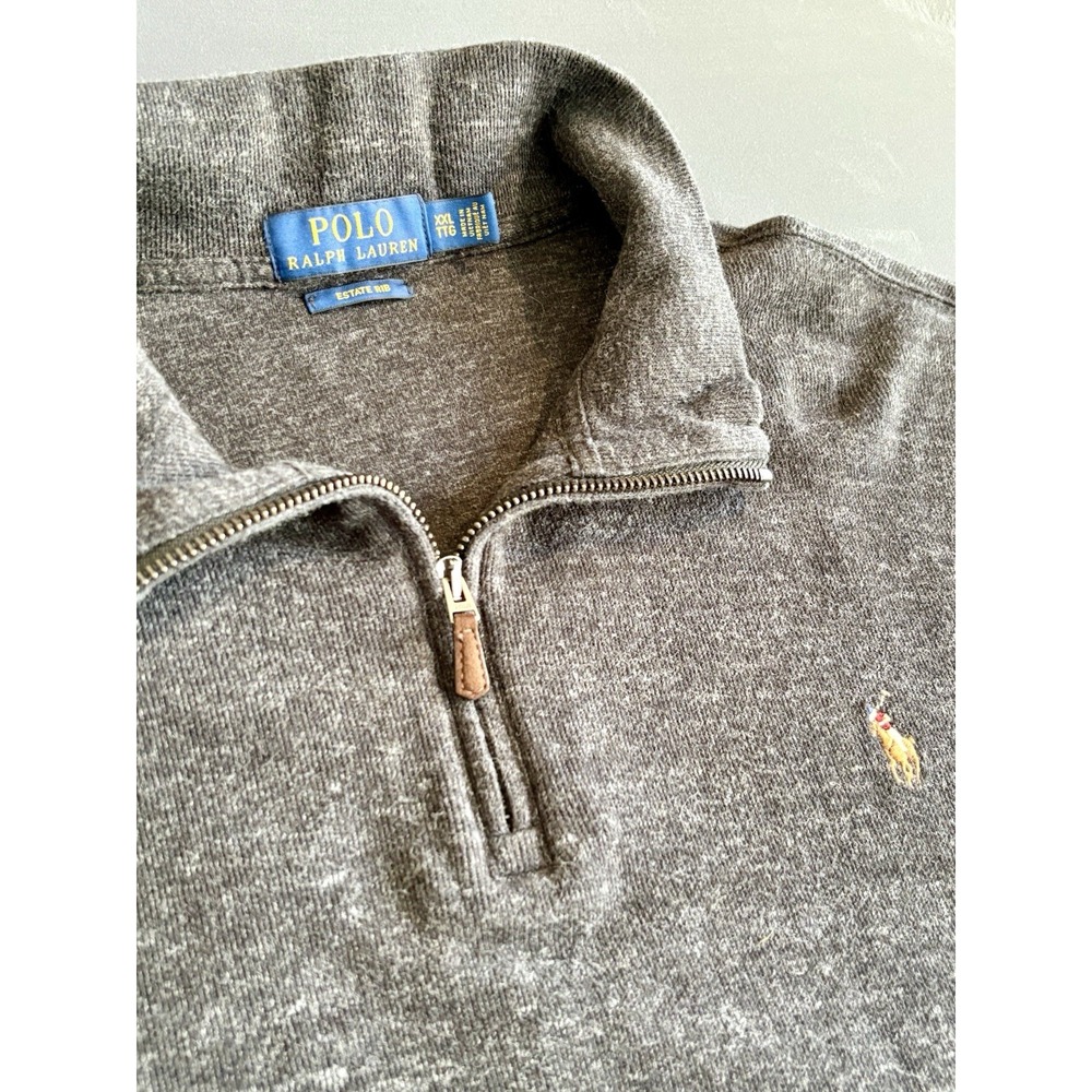 Polo Ralph Lauren 1/4 Zip Sweater Men's Size XXL Pullover 100% Cotton Shirt‎